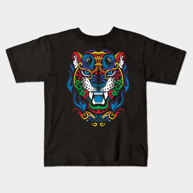 Balam Mexican Art Kids T-Shirt by Velvet Love Design 